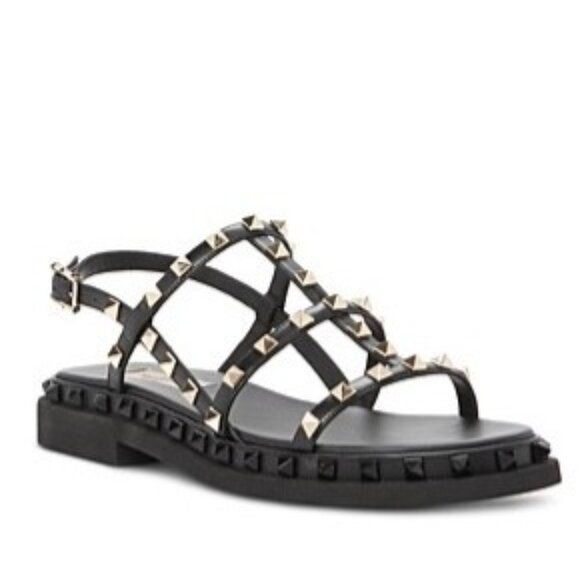 Valentino Garavani Rockstud Caged Black Leather Sandals 10 US NIB MSRP $1090 - Picture 8 of 8